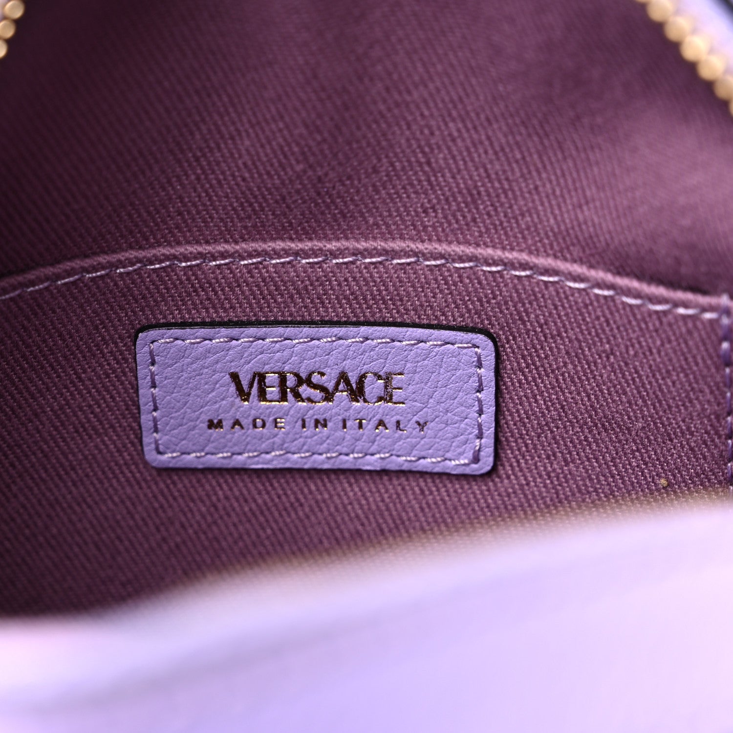 Versace Calfskin La Medusa Round Camera Bag Lilac 6 of 8