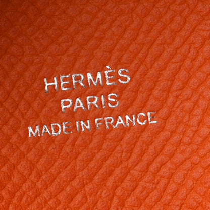 Hermes Epsom Calvi Duo Card Case Orange 7 of 8