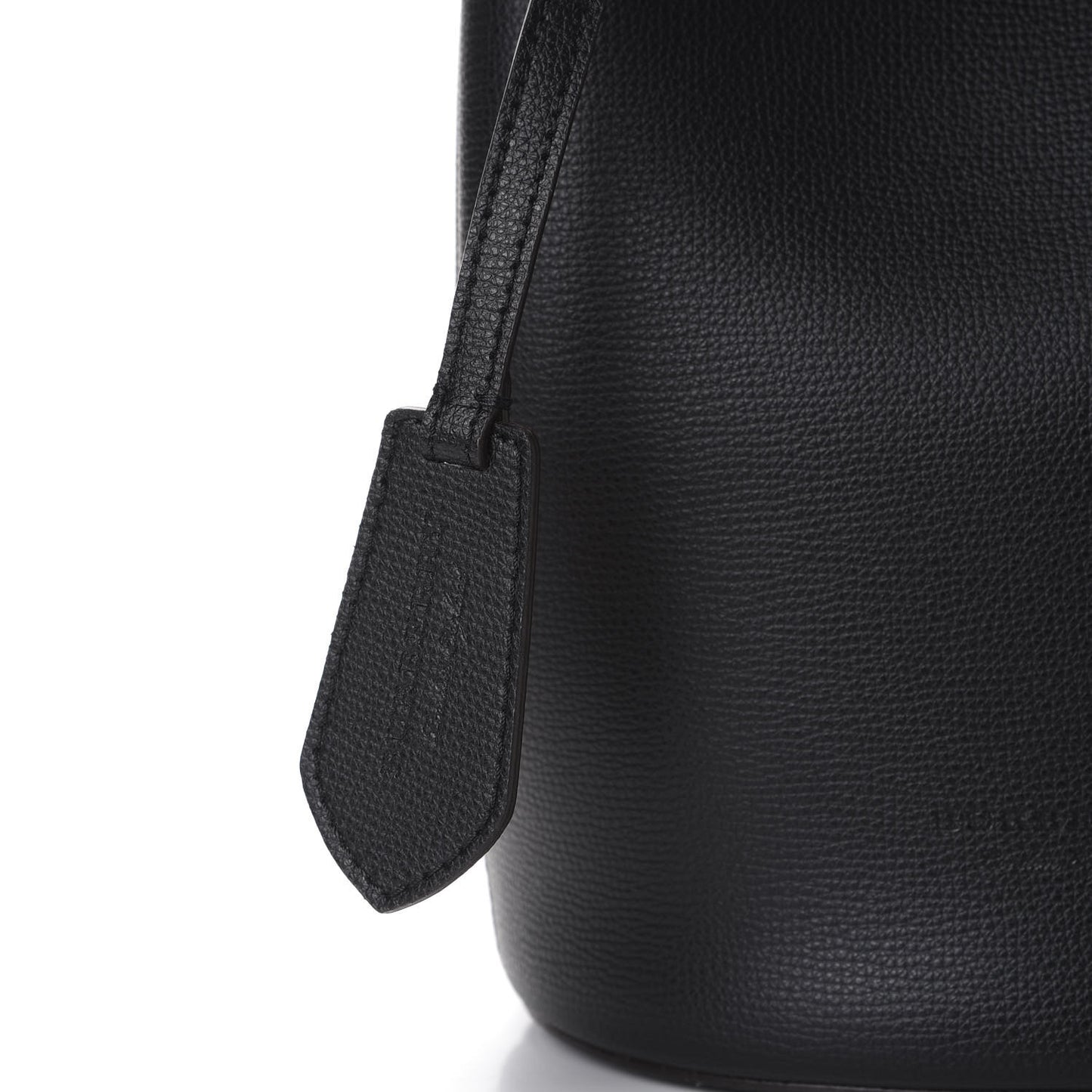 London Grainy Calfskin Small Lorne Bucket Crossbody Black
