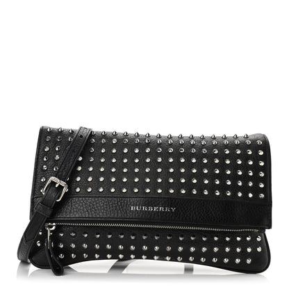 Burberry Calfskin Studded Shoulder Bag Black 1 of 10