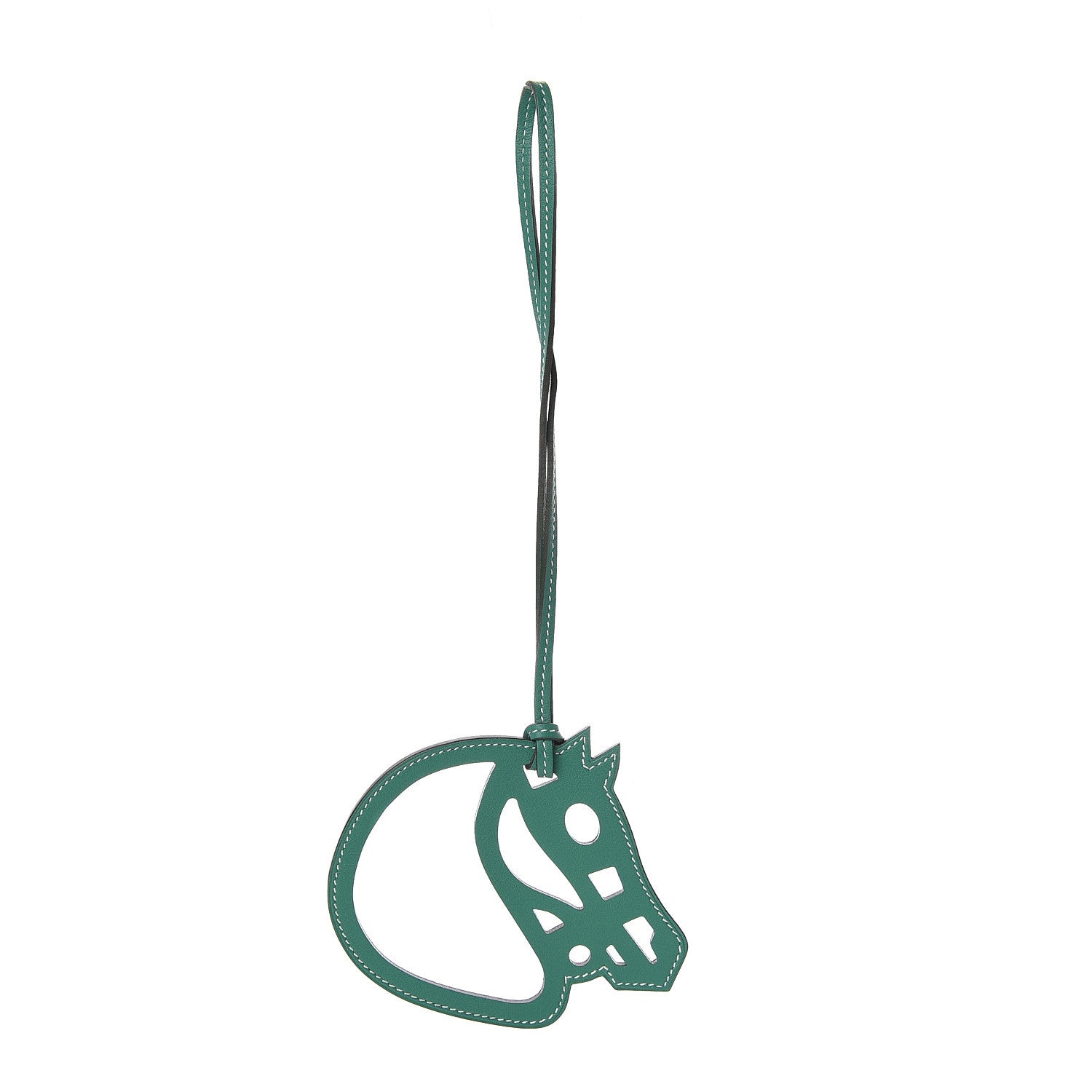 Hermes Swift Paddock Cheval Horse Bag Charm Vert Vertigo 1 of 4