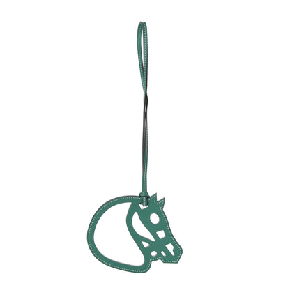Hermes Swift Paddock Cheval Horse Bag Charm Vert Vertigo 1 of 4
