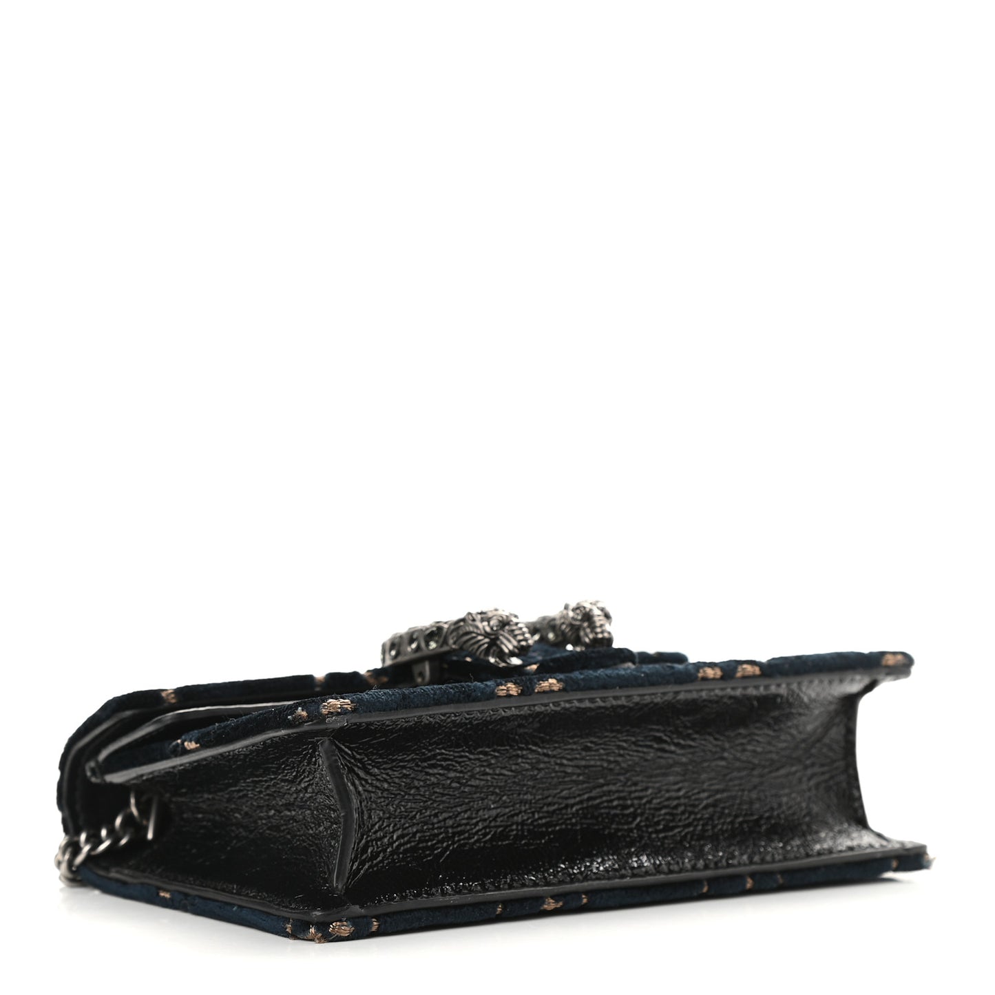 Velvet GG Monogram Super Mini Dionysus Shoulder Bag Blue Beige Black