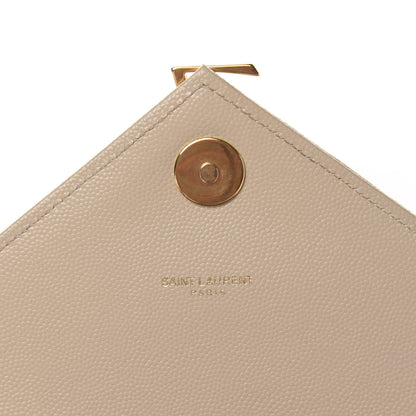 Saint Laurent Grain De Poudre Matelasse Chevron Large Monogram Satchel Nude Powder 9 of 12