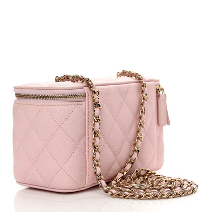 Chanel Caviar Quilted Small Vanity Case With Chain Light Pink 3 of 11