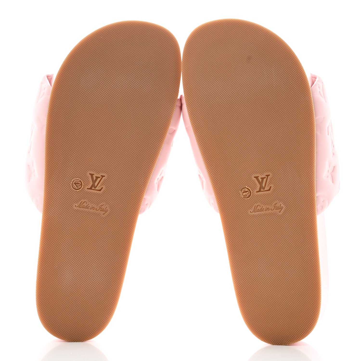 Louis Vuitton Lambskin Embossed Monogram Jumbo Flatform Mule Sandals 37.5 Rose Clair 8 of 8