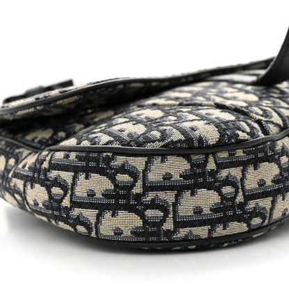 Christian Dior Oblique Mens Saddle Bag Blue 9 of 12