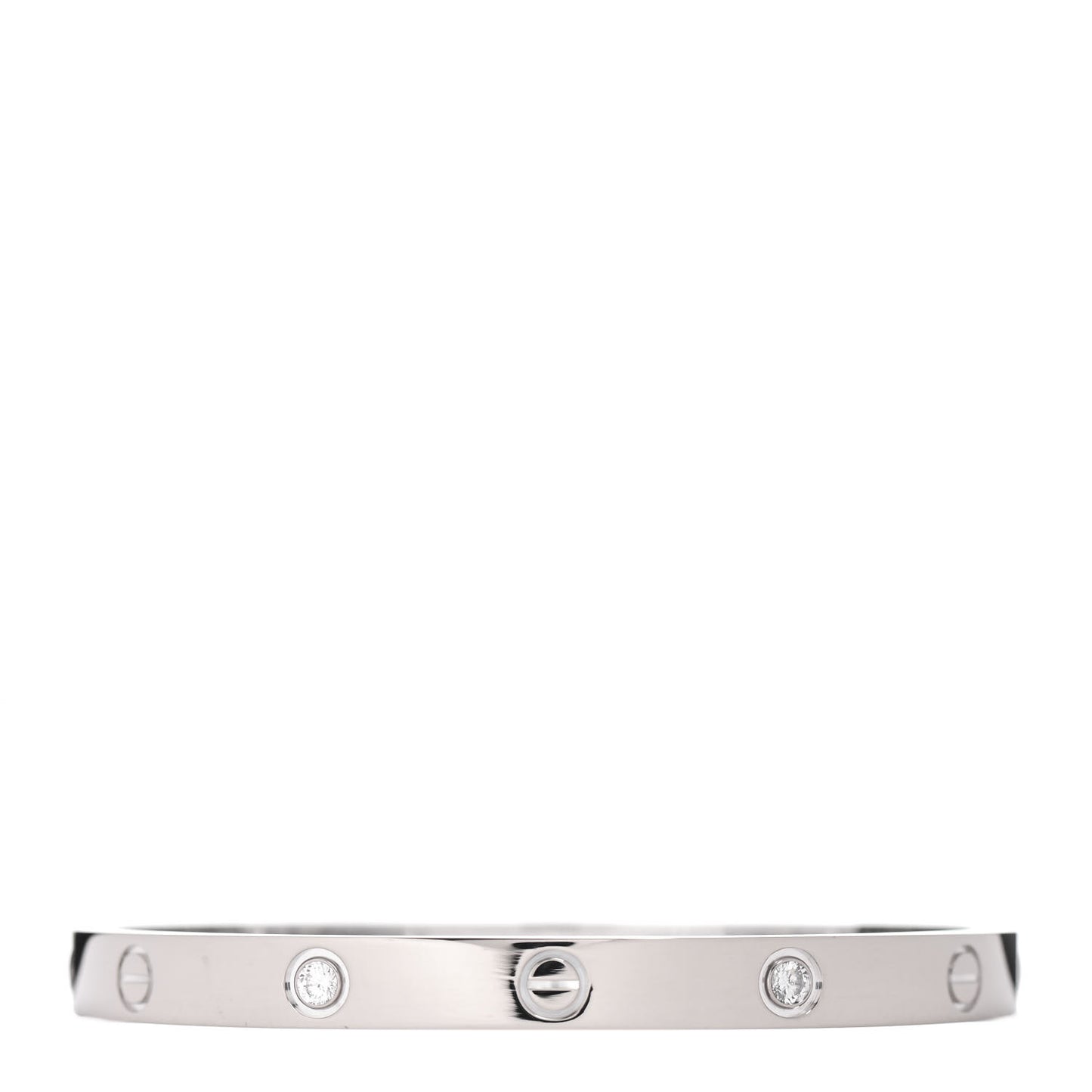 18K White Gold 4 Diamond LOVE Bracelet 18