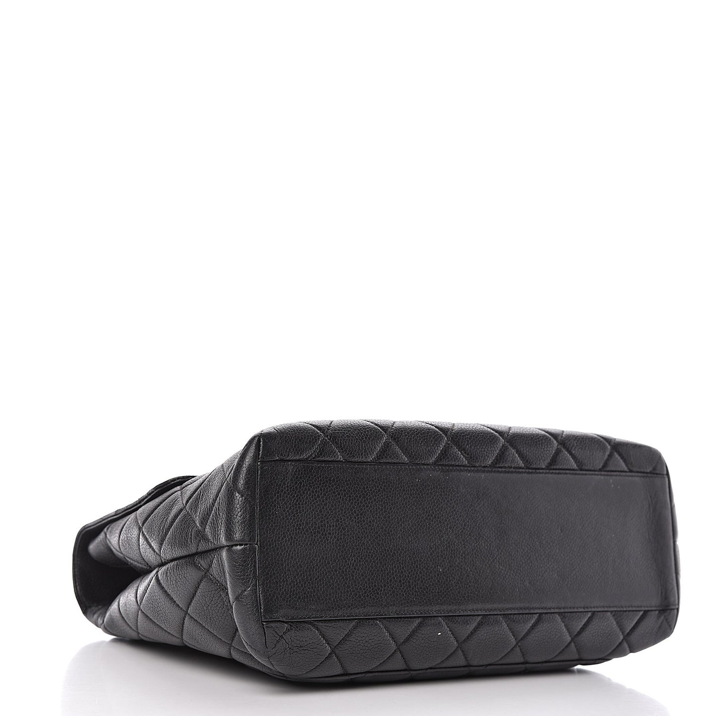Caviar Quilted Jumbo Kelly Flap Black