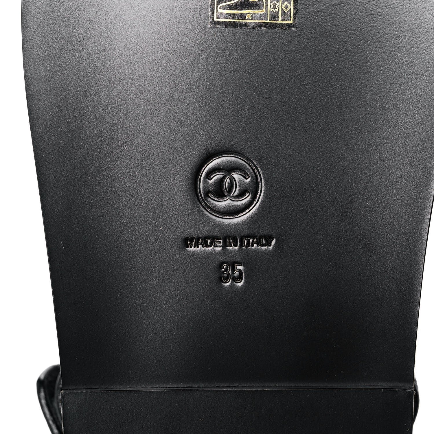 Chanel Grained Calfskin Velcro Dad Sandals 35 Black 6 of 9