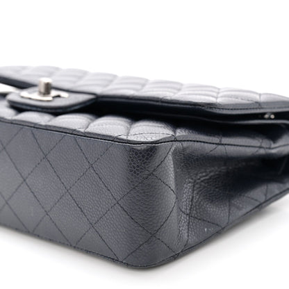 Chanel Caviar Quilted Medium Double Flap Navy 9 of 11