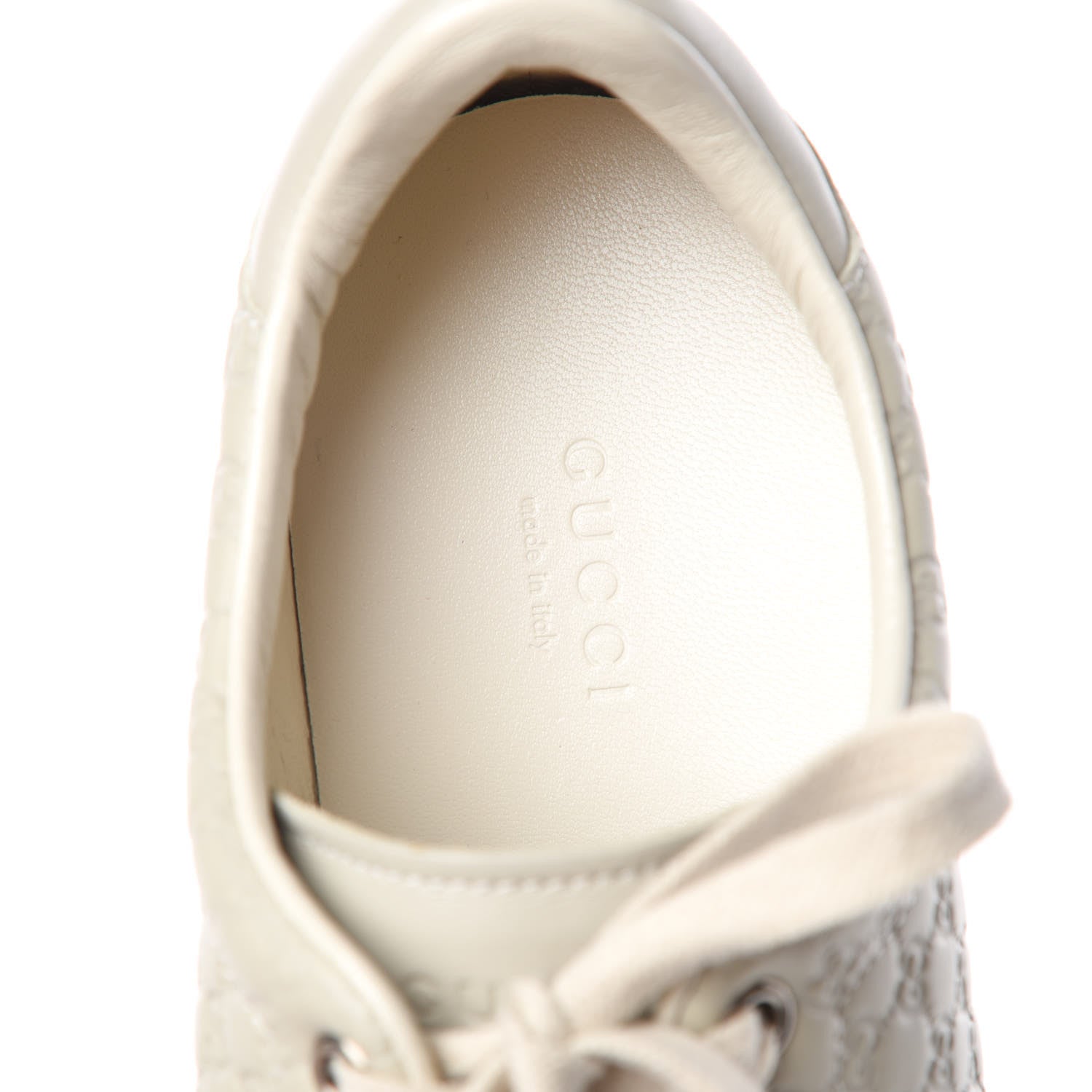 Gucci Soft Microguccissima Womens Sneakers 38.5 Mystic White 7 of 9