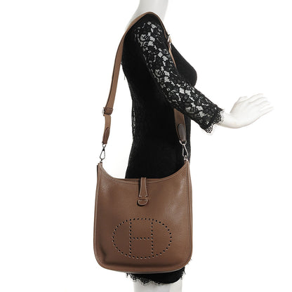 Hermes Taurillon Clemence Evelyne III PM Etoupe 2 of 14
