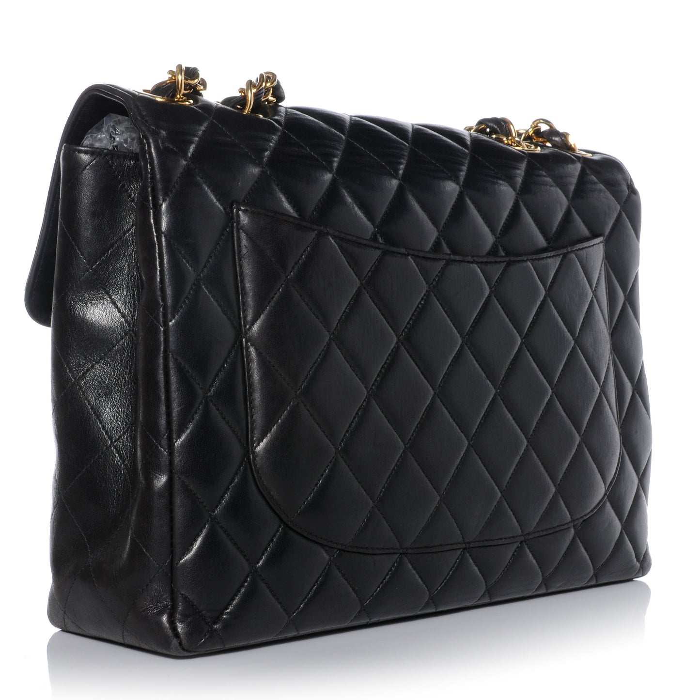 Lambskin Jumbo Flap Bag Black