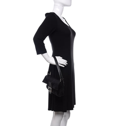 Fendi Satin Baguette Black 2 of 15