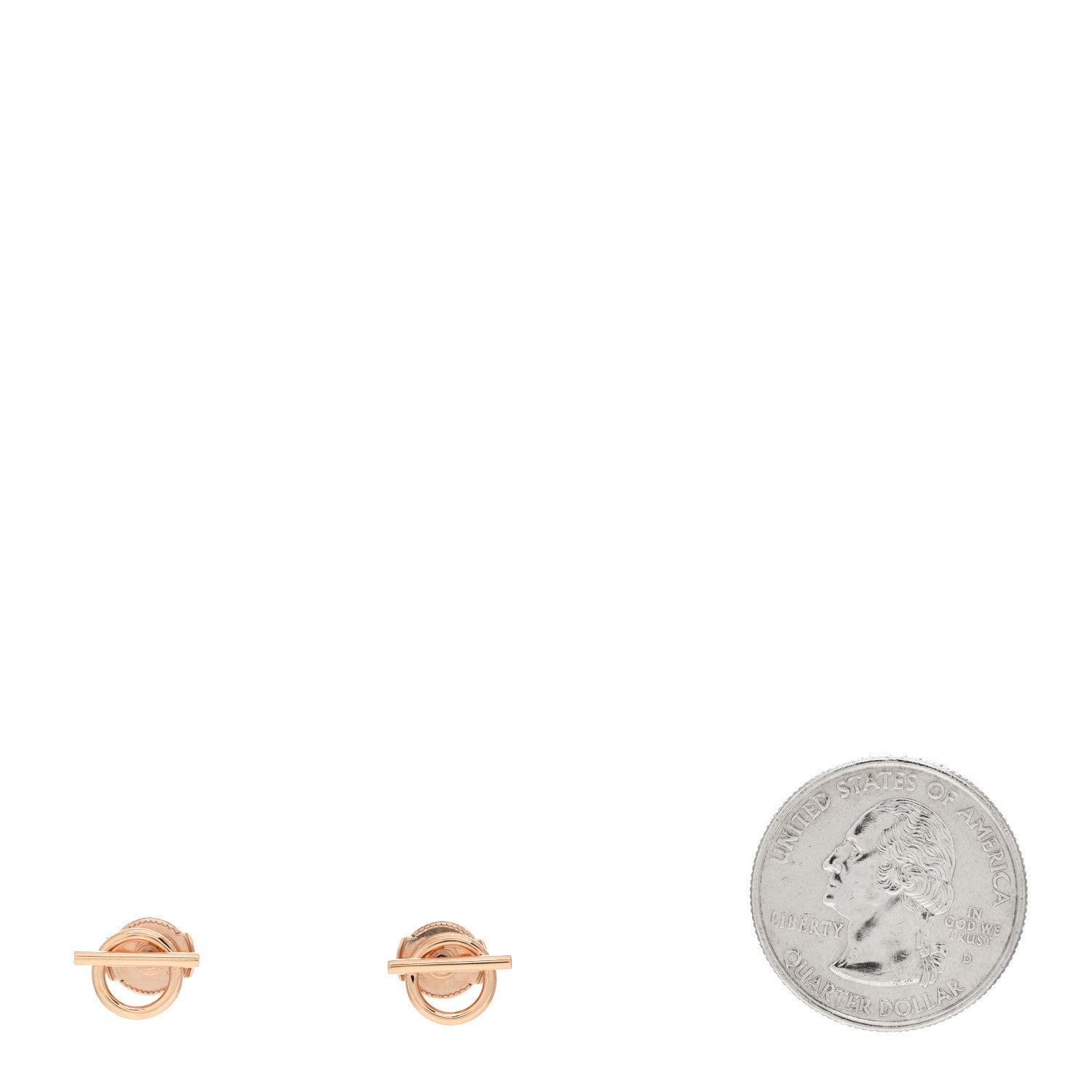 Hermes 18K Rose Gold PM Echappee Earrings 2 of 5