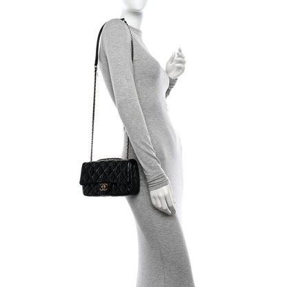 Chanel Patent Goatskin Quilted Small CC Eyelet Flap Black 2 of 11