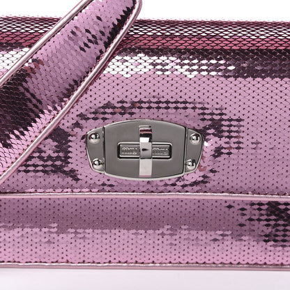 Miu Miu Paillettes Sequin Cleo Top Handle Rosa 9 of 9