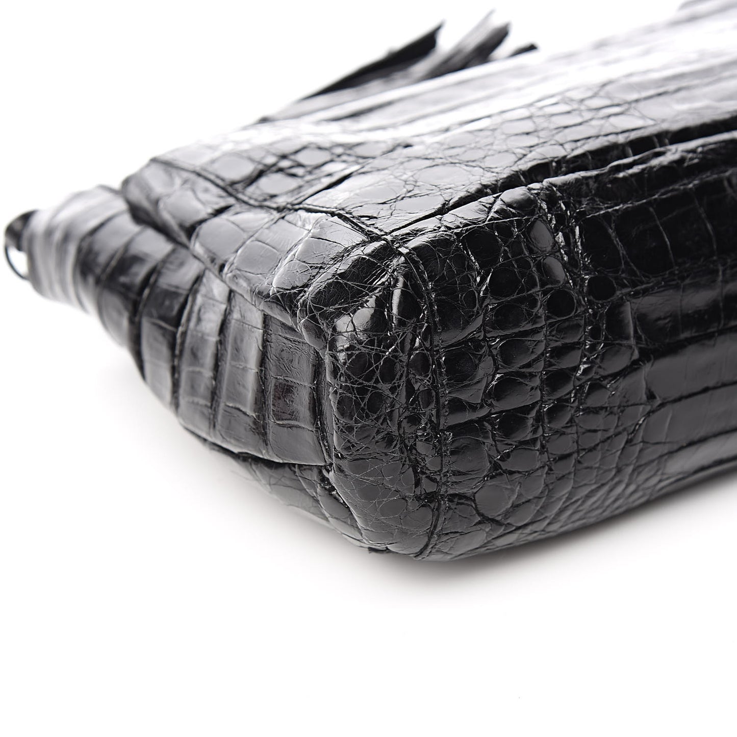 Crocodile Shoulder Bag Black