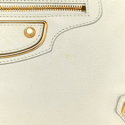 Balenciaga Chevre Gold Metallic Edge Hardware City White 11 of 15