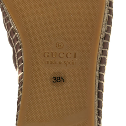 Gucci Nappa Matelasse GG Marmont Espadrilles 38.5 Tan 6 of 11