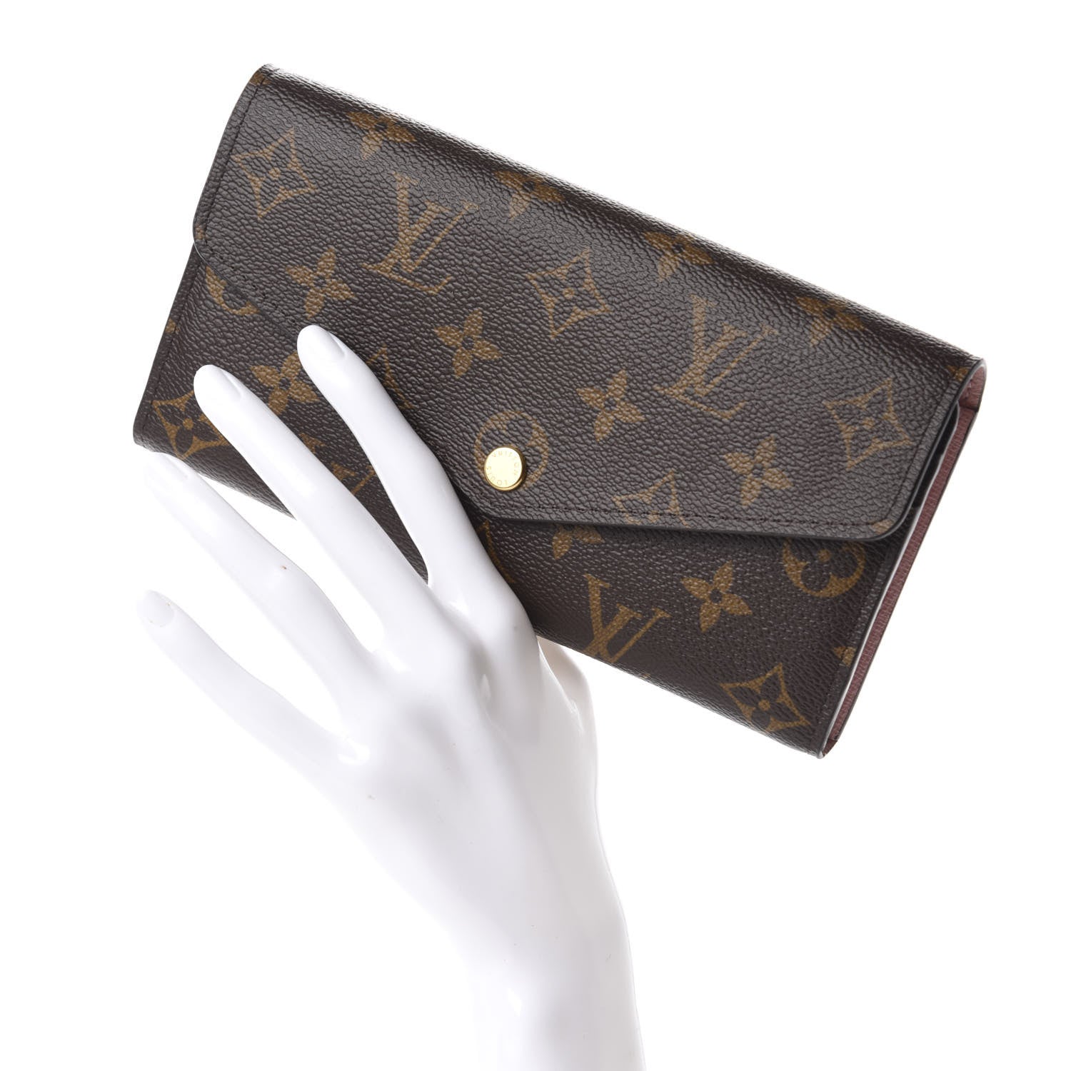 Louis Vuitton Monogram Sarah Wallet NM Rose Ballerine 2 of 6