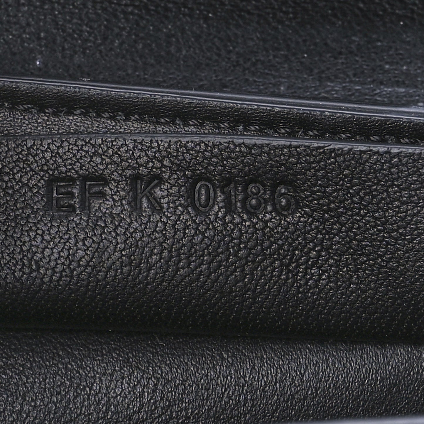 Calfskin Bow Cut Chain Wallet Black