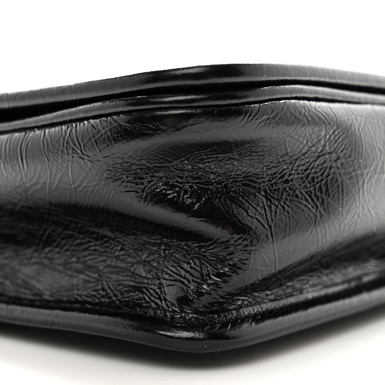 Saint Laurent SAINT LAURENT Crinkled Calfskin Matelasse Monogram Niki Chain Wallet Black 9 of 10