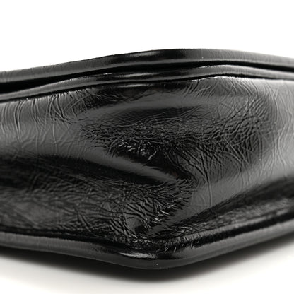 Saint Laurent SAINT LAURENT Crinkled Calfskin Matelasse Monogram Niki Chain Wallet Black 9 of 10