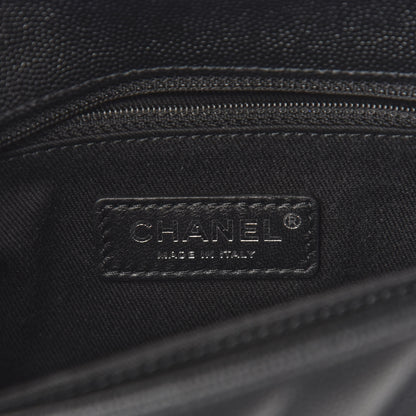 Chanel Caviar Chevron Quilted Mini Coco Handle Flap So Black 7 of 12