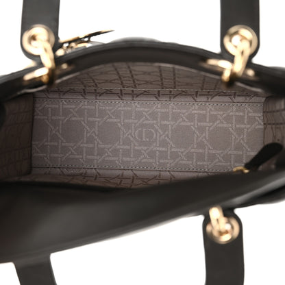 Christian Dior Lambskin Cannage Small Lucky Badges My Lady Dior Dark Grey 5 of 20