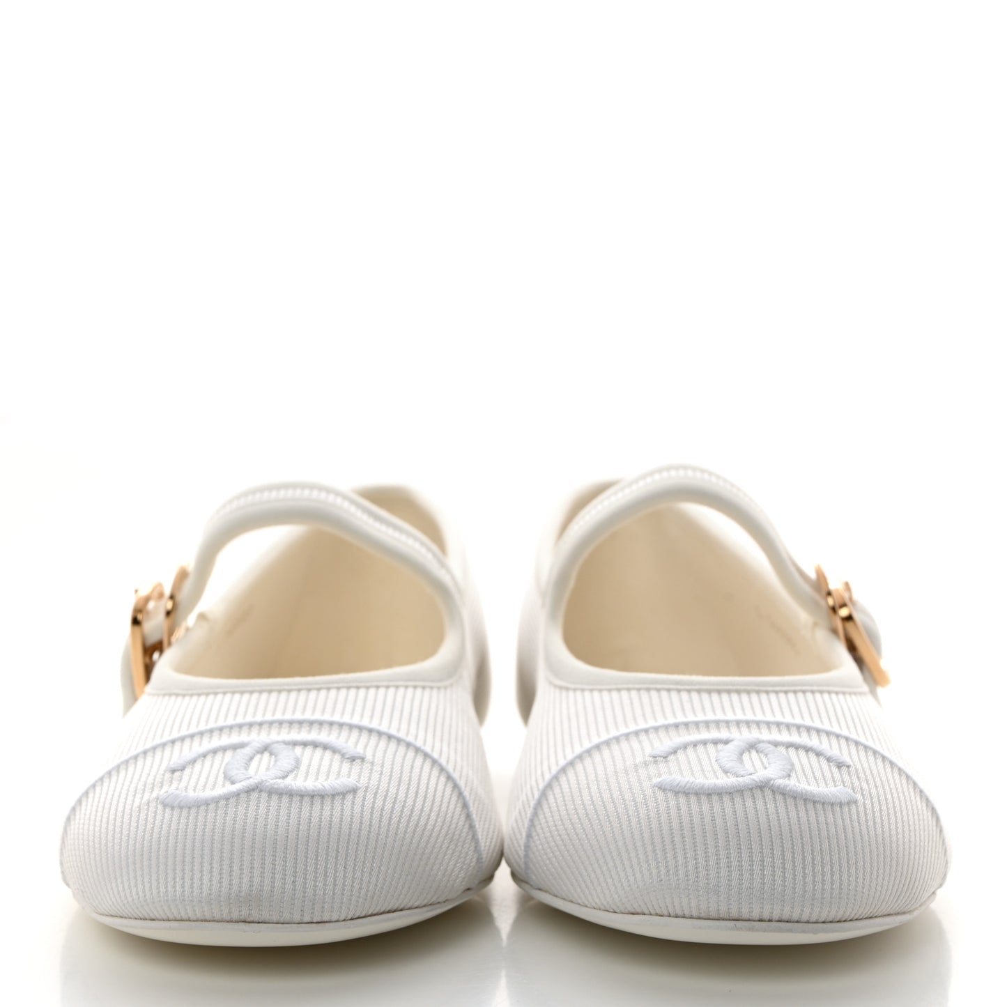 Canvas Mary Jane Flats 37.5 White