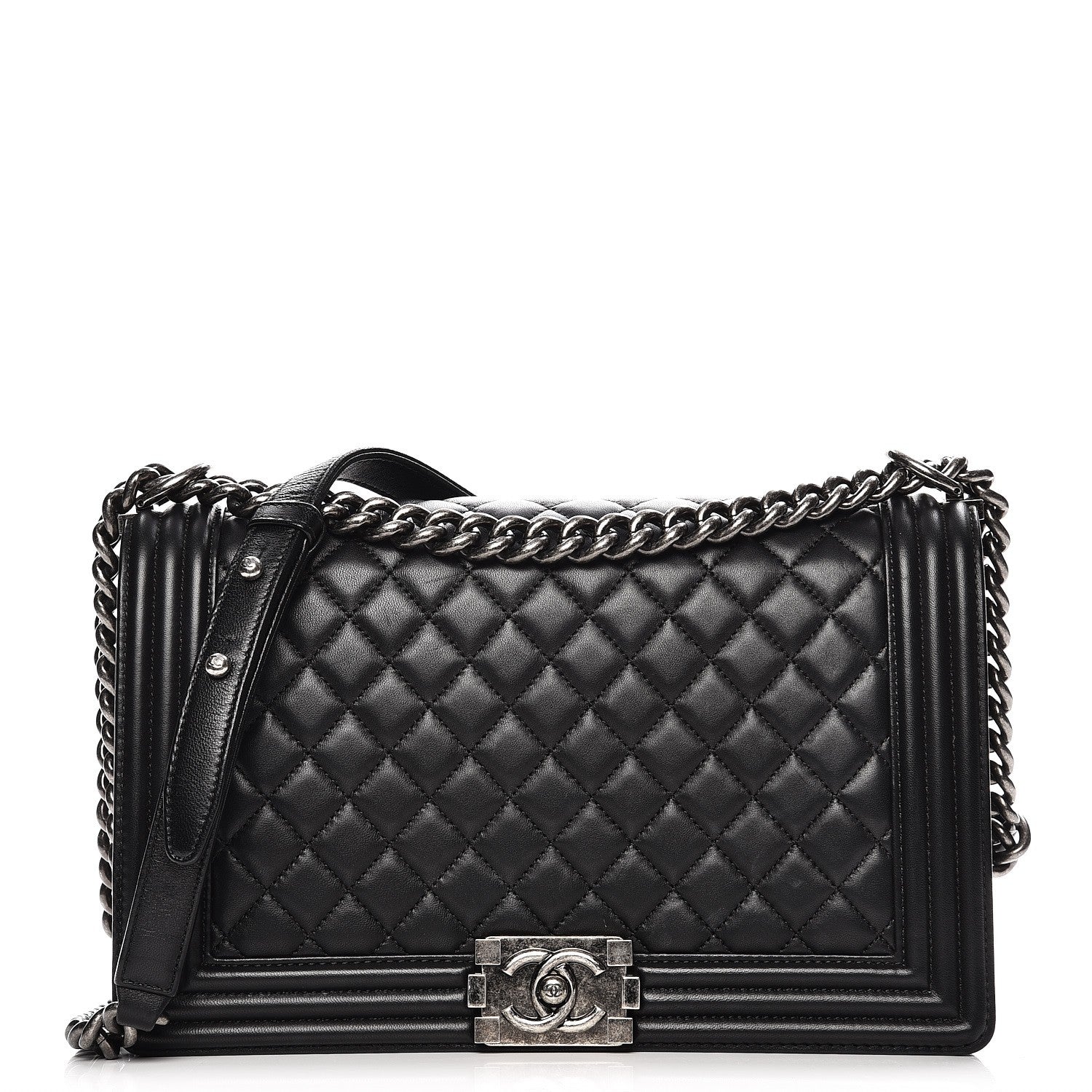 Chanel Lambskin Quilted New Medium Boy Flap Black 1 of 11