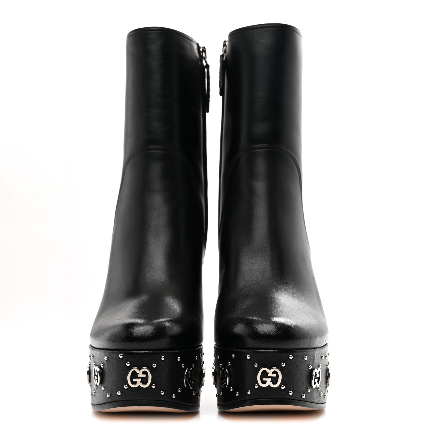 Gucci Nappa Platform Charlotte Ankle Boots 36 Black 3 of 10