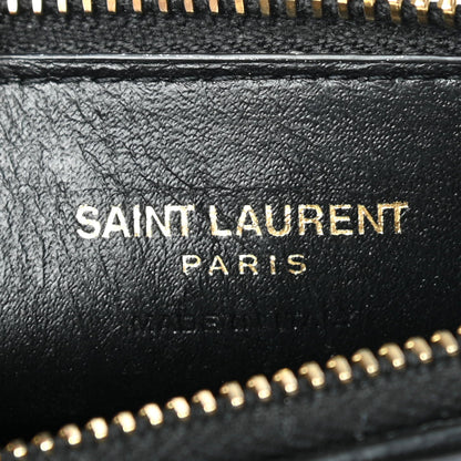 Saint Laurent Grained Calfskin Monogram 5 Fragments Zip Pouch Bill Clip Card Holder Black 6 of 7
