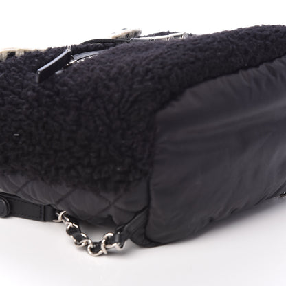 Chanel Wool Nylon Quilted Coco Neige Backpack Black 8 of 10