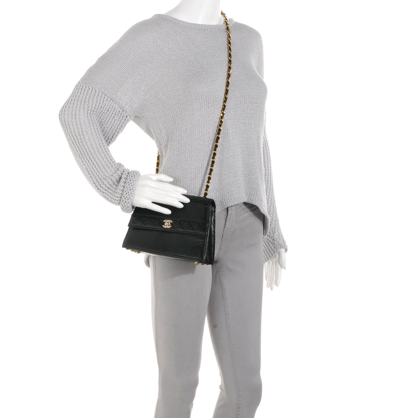 Lambskin Evening Bag Black
