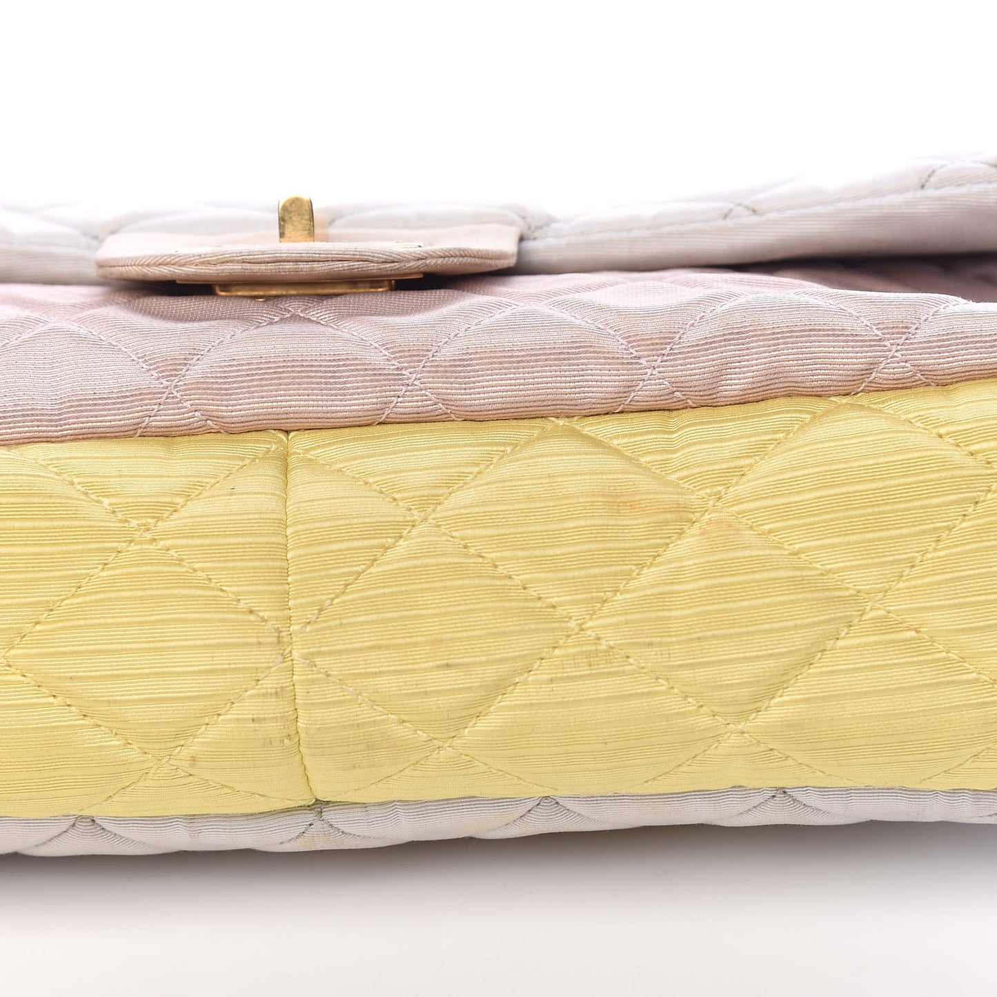 Grosgrain Satin Tri-Color 2.55 Reissue Flap Grey Pink Gold