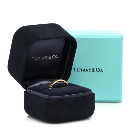 Tiffany 18K Rose Gold Diamond Atlas Pierced Ring 50 5.25 5 of 5