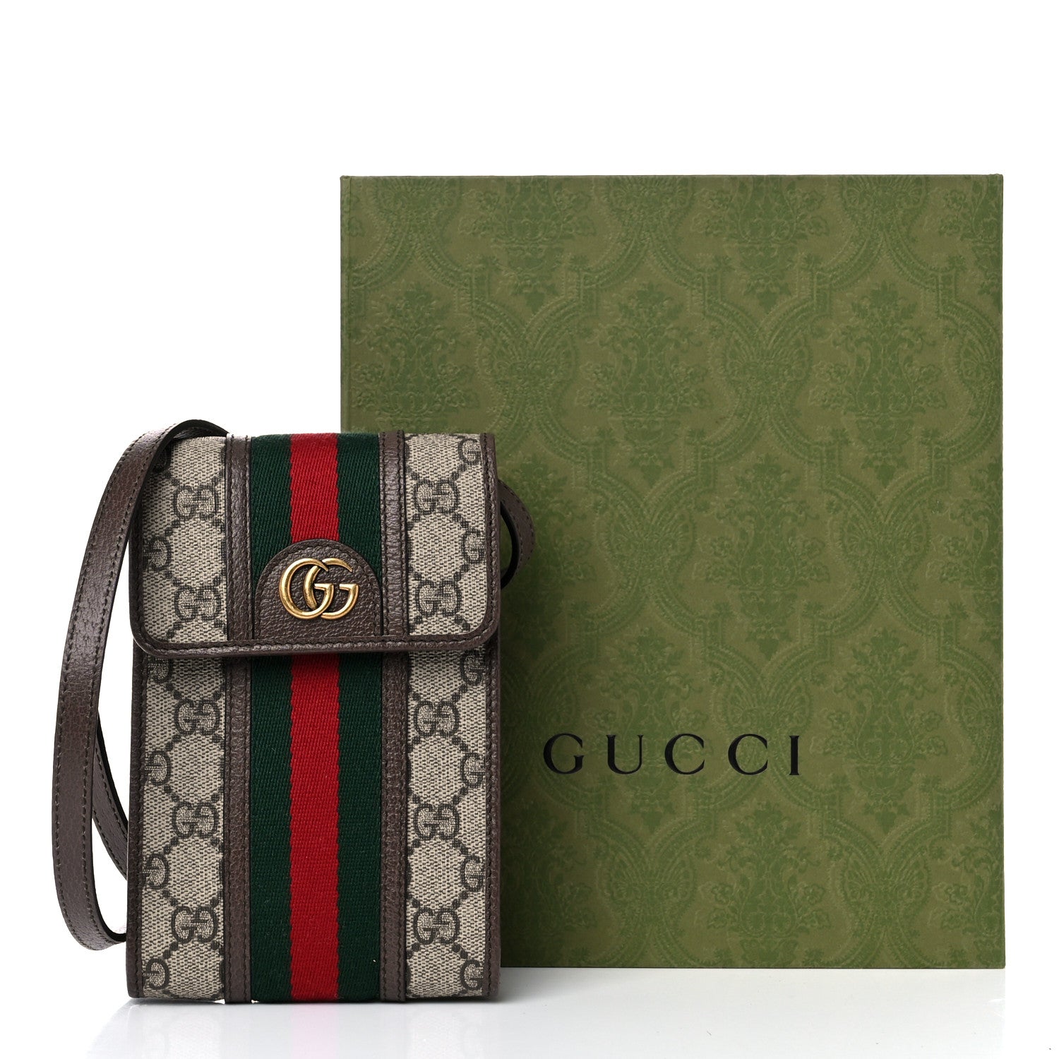 Gucci GG Supreme Monogram Web Mini Ophidia Crossbody Bag Beige New Acero 10 of 10