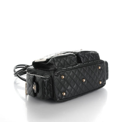 Chanel Calfskin Quilted Large Cambon Multipocket Reporter Black White 4 of 7