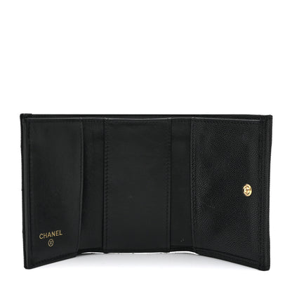 Chanel Caviar Quilted Enamel Coco Casino Double Flap Wallet Black 5 of 7