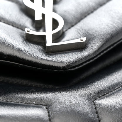 Saint Laurent Calfskin Y Quilted Monogram Medium Loulou Chain Satchel Black 17 of 17