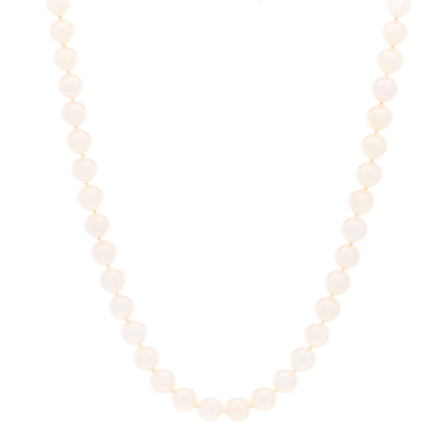 Mikimoto 18K White Gold Akoya Pearl 7-7.5mm Strand Necklace 18.5" 1 of 3
