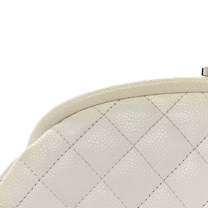 Chanel Caviar Quilted Timeless Clutch White 11 of 12