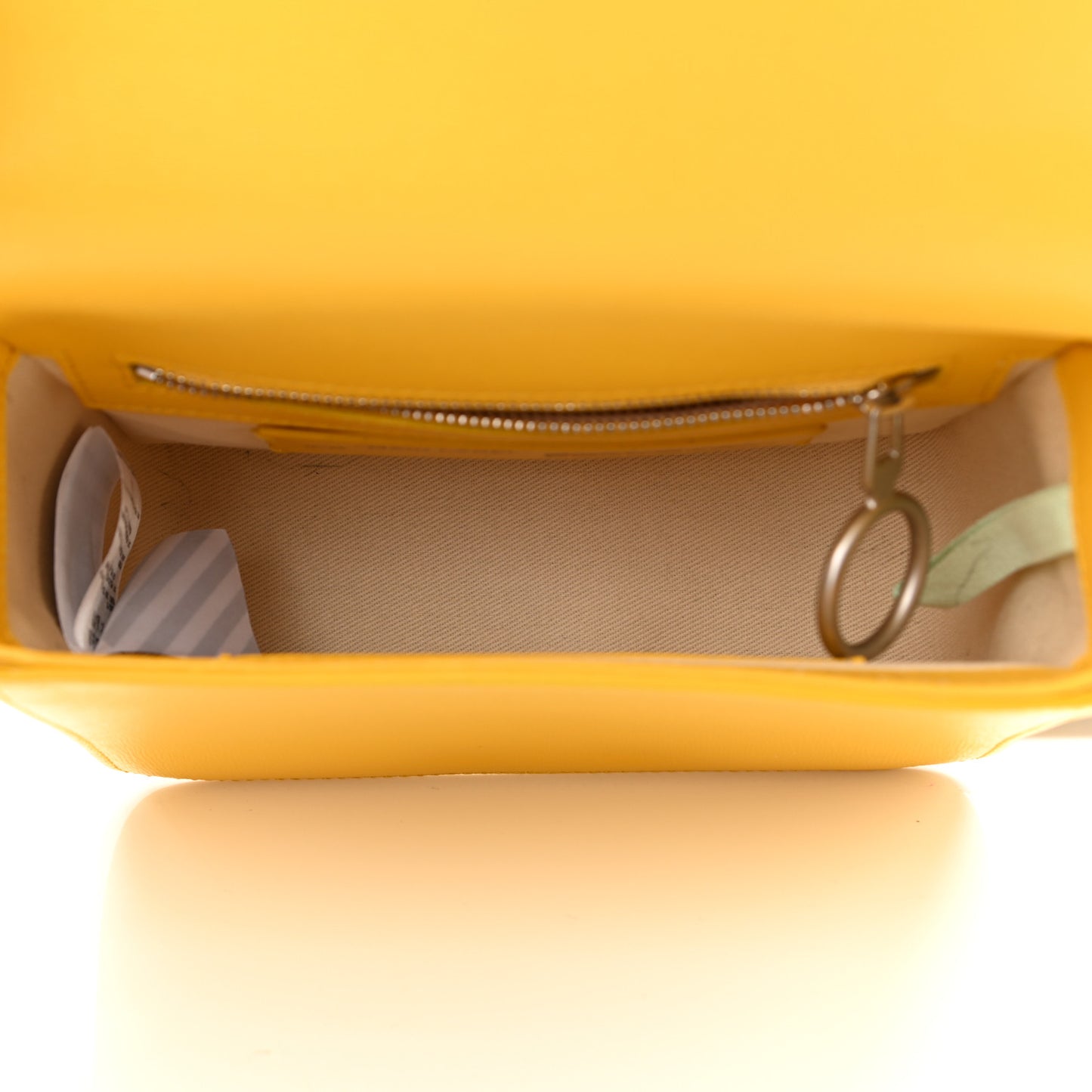 Saffiano Binder Flap Bag Yellow