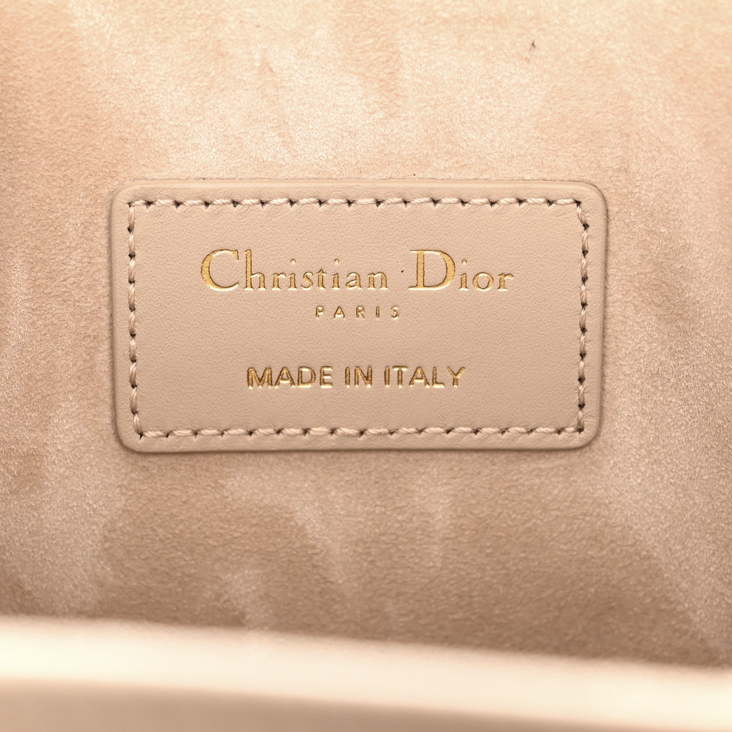 Christian Dior Calfskin CD Embossed Medium C'est Dior Bag Powder Beige 6 of 10