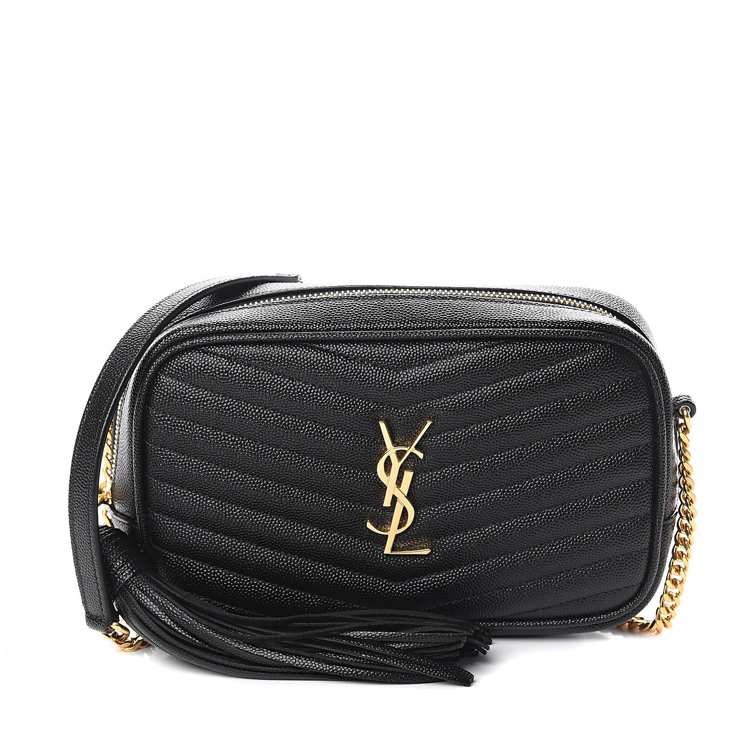 Grain De Poudre Matelasse Monogram Mini Lou Camera Bag Black