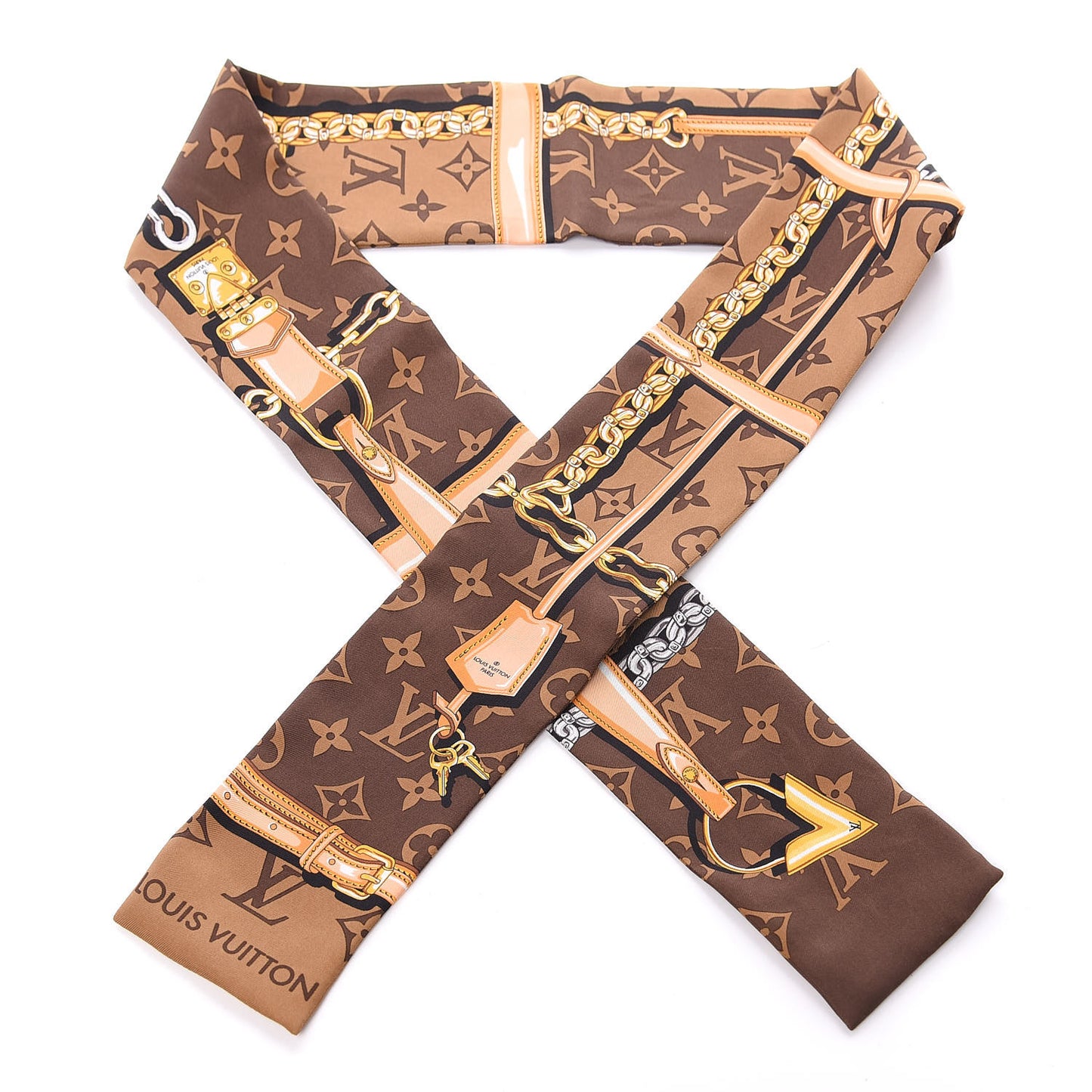 Silk Monogram Confidential Bandeau Brown