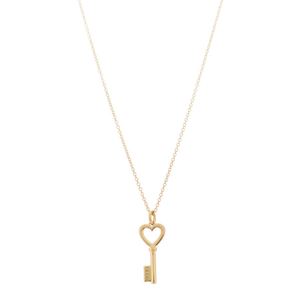 希少✨Karl's Secrets / Tiffany Cooper パリ購入品 Tiffany 18K Rose Gold Mini Heart Key Pendant Necklace 1849142